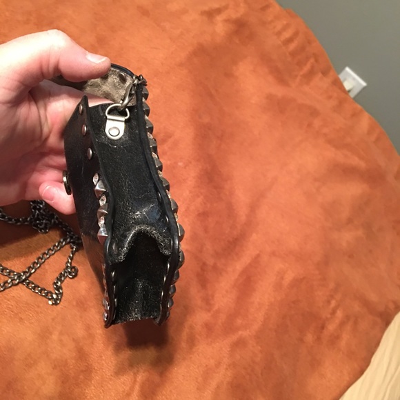 Vintage Small crossbody/belt bag/waist bag with studs and bling! - Picture 5 of 14